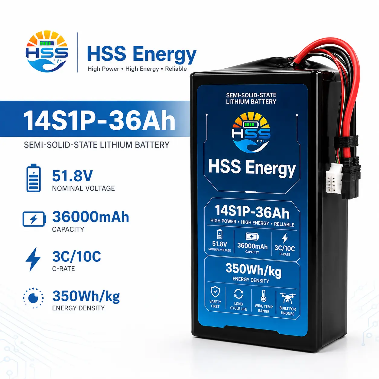 Batterie de drone 14S 36000mAh