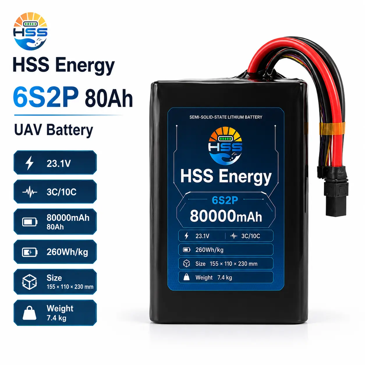 Batterie de drone 6S 80000mAh