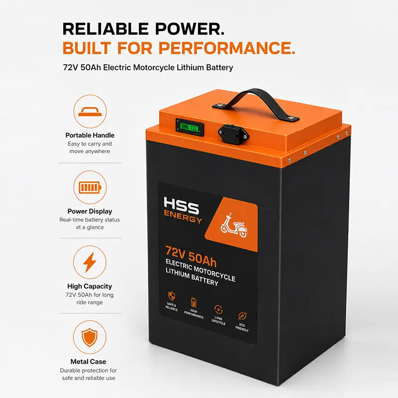 Batterie au lithium de moto électrique 72V 50Ah