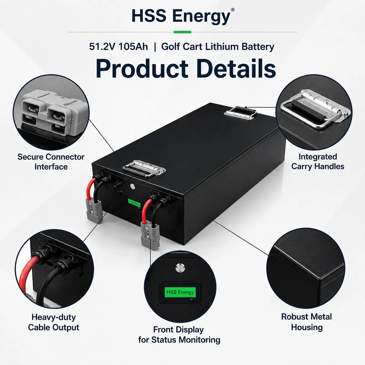 51.2v 105ah Golf Cart Lithium Battery